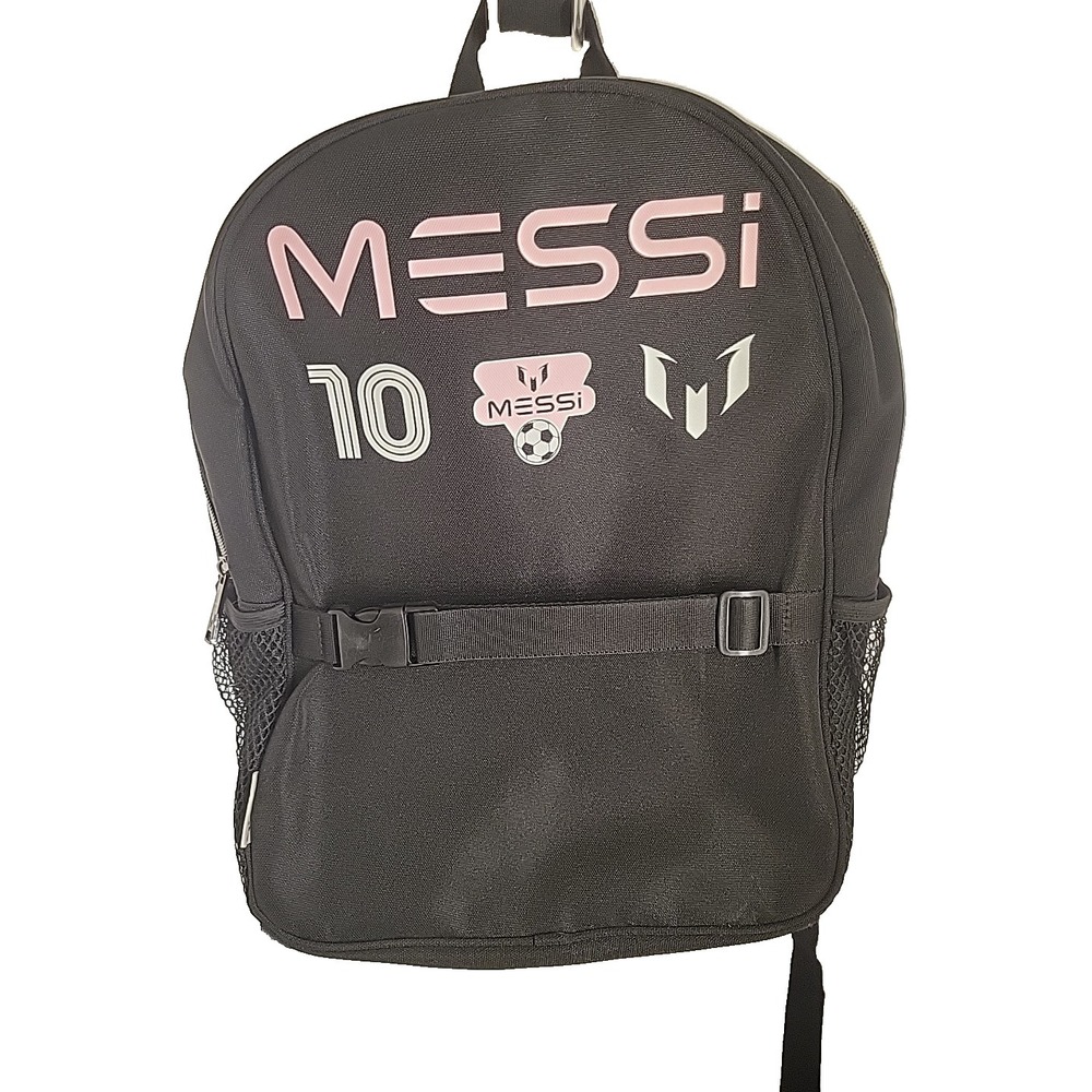 Messi #10 Soccer Backpack Black‎ Pink School Bookbag Youth Argentina